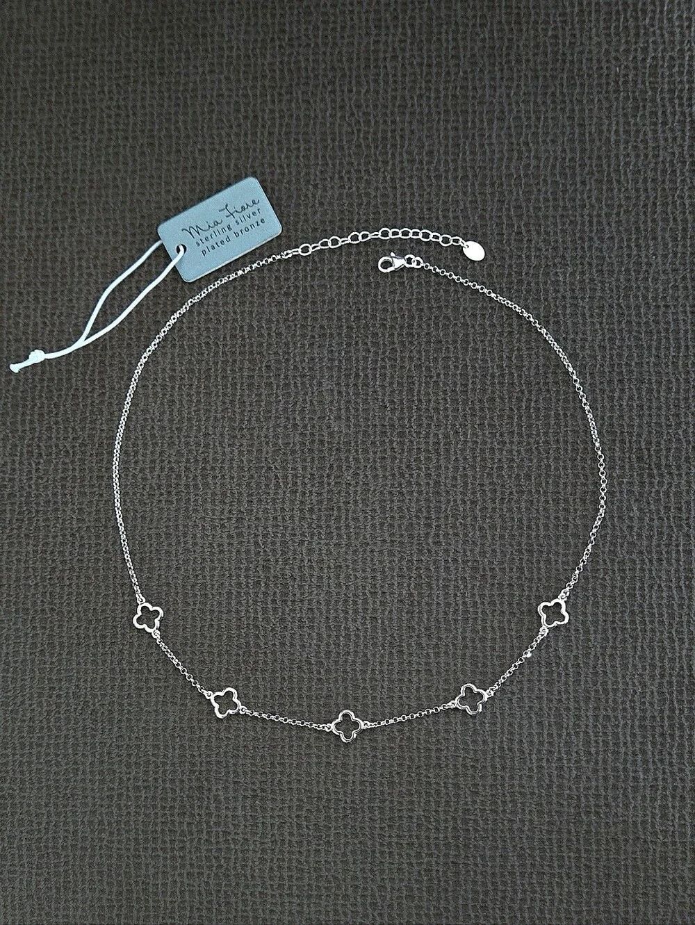 Mia Fiore Stationary Open Silver🤍 Clovers🍀 Necklace - NWT